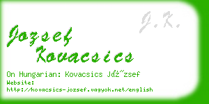 jozsef kovacsics business card